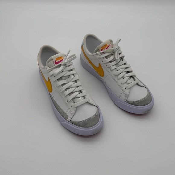 Nike Shoes - Nike Blazer Low ‘77 White University Gold Pink Sneakers Retro W 8.5 - 9 / Y 7